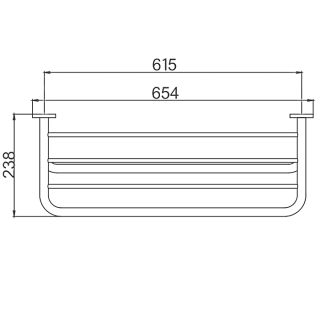 Полка для полотенец  Frap F804 хром